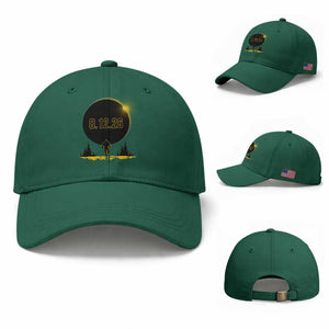 Bigfoot August 12 2026 Total Solar Eclipse Baseball Cap Totality Sasquatch Cryptid Stargazer Memorabilia TS02 Baseball Cap Universal Fit Irish Green Print Your Wear