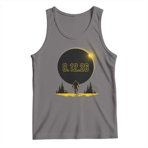 Bigfoot August 12 2026 Total Solar Eclipse Tank Top Totality Sasquatch Cryptid Stargazer Memorabilia TS02 Deep Heather Print Your Wear
