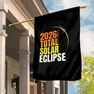 2026 Total Solar Eclipse August 12 Garden Flag Totality Modern Space Graphic TS02 Print Your Wear