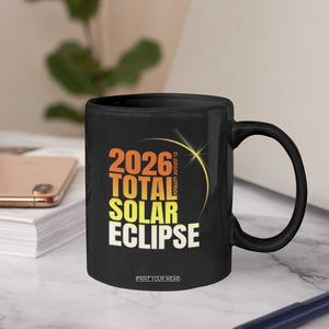 2026 Total Solar Eclipse August 12 Coffee Mug Totality Modern Space Graphic TS02 Print Your Wear