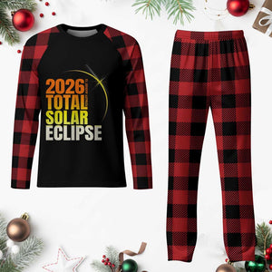 2026 Total Solar Eclipse August 12 Plaid Pajama Set Totality Modern Space Graphic TS02 Buffalo Plaid Print Your Wear
