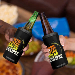 2026 Total Solar Eclipse August 12 4 in 1 Can Cooler Tumbler Totality Modern Space Graphic TS02 Print Your Wear