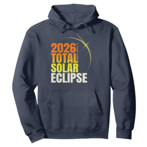 2026 Total Solar Eclipse August 12 Hoodie Totality Modern Space Graphic TS02 Navy Print Your Wear