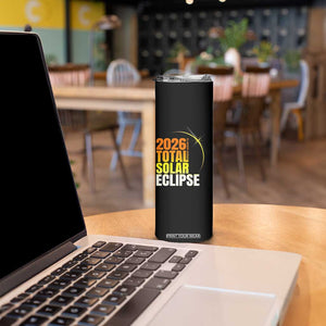 2026 Total Solar Eclipse August 12 Skinny Tumbler Totality Modern Space Graphic TS02 Print Your Wear