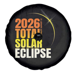 2026 Total Solar Eclipse August 12 Spare Tire Cover Totality Modern Space Graphic TS02 Print Your Wear