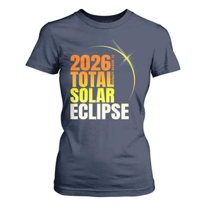 2026 Total Solar Eclipse August 12 T Shirt For Women Totality Modern Space Graphic TS02 Navy Print Your Wear