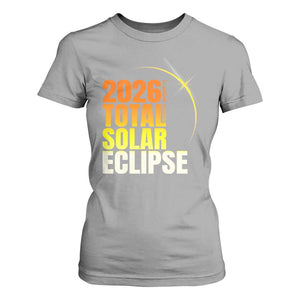 2026 Total Solar Eclipse August 12 T Shirt For Women Totality Modern Space Graphic TS02 Sport Gray Print Your Wear