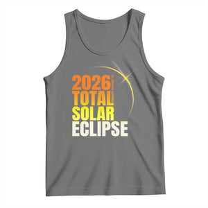 2026 Total Solar Eclipse August 12 Tank Top Totality Modern Space Graphic TS02 Black Heather Print Your Wear