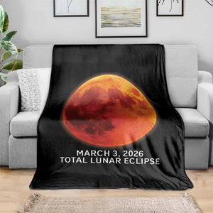 Blood Moon Total Lunar Eclipse March 3 2026 Throw Blanket Blood Moon Astronomy Souvenir Graphic TS02 Print Your Wear