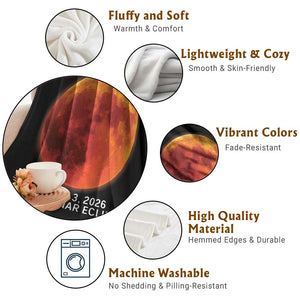 Blood Moon Total Lunar Eclipse March 3 2026 Throw Blanket Blood Moon Astronomy Souvenir Graphic TS02 Print Your Wear