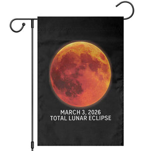 Blood Moon Total Lunar Eclipse March 3 2026 Garden Flag Blood Moon Astronomy Souvenir Graphic TS02 Black Print Your Wear