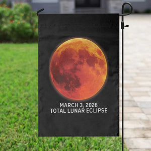Blood Moon Total Lunar Eclipse March 3 2026 Garden Flag Blood Moon Astronomy Souvenir Graphic TS02 Print Your Wear