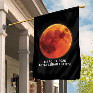 Blood Moon Total Lunar Eclipse March 3 2026 Garden Flag Blood Moon Astronomy Souvenir Graphic TS02 Print Your Wear