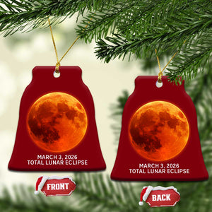 Blood Moon Total Lunar Eclipse March 3 2026 Ceramic Ornament Blood Moon Astronomy Souvenir Graphic TS02 Print Your Wear
