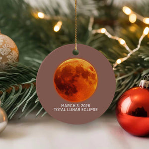 Blood Moon Total Lunar Eclipse March 3 2026 Ceramic Ornament Blood Moon Astronomy Souvenir Graphic TS02 1pc Mocha Print Your Wear