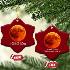 Blood Moon Total Lunar Eclipse March 3 2026 Ceramic Ornament Blood Moon Astronomy Souvenir Graphic TS02 Print Your Wear