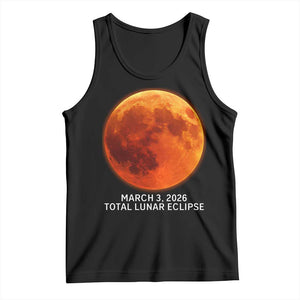 Blood Moon Total Lunar Eclipse March 3 2026 Tank Top Blood Moon Astronomy Souvenir Graphic TS02 Black Print Your Wear