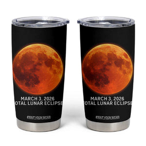 Blood Moon Total Lunar Eclipse March 3 2026 Tumbler Cup Blood Moon Astronomy Souvenir Graphic TS02 Black Print Your Wear