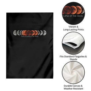 Total Eclipse of the Moon Phases Garden Flag Blood Moon Space Astronomy Celestial Graphic TS02 Print Your Wear