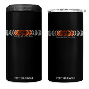 Total Eclipse of the Moon Phases 4 in 1 Can Cooler Tumbler Blood Moon Space Astronomy Celestial Graphic TS02 One Size: 16 oz Black Print Your Wear