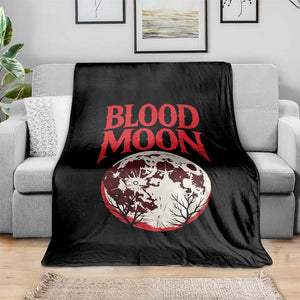 Retro Blood Moon Graphic Throw Blanket Mystic Celestial Gothic Astronomy Art TS02 Print Your Wear