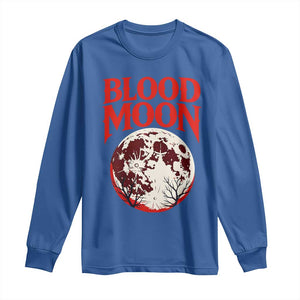 Retro Blood Moon Graphic Long Sleeve Shirt Mystic Celestial Gothic Astronomy Art TS02 Royal Blue Print Your Wear