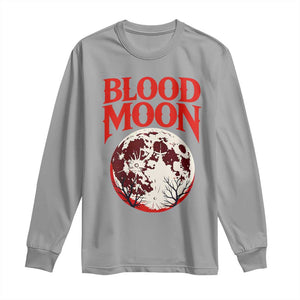 Retro Blood Moon Graphic Long Sleeve Shirt Mystic Celestial Gothic Astronomy Art TS02 Sport Gray Print Your Wear