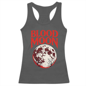Retro Blood Moon Graphic Racerback Tank Top Mystic Celestial Gothic Astronomy Art TS02 Dark Heather Print Your Wear