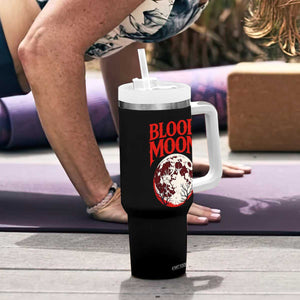 Retro Blood Moon Graphic Tumbler With Handle Mystic Celestial Gothic Astronomy Art TS02 Print Your Wear