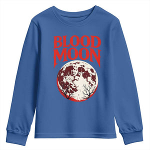 Retro Blood Moon Graphic Youth Sweatshirt Mystic Celestial Gothic Astronomy Art TS02 Royal Blue Print Your Wear