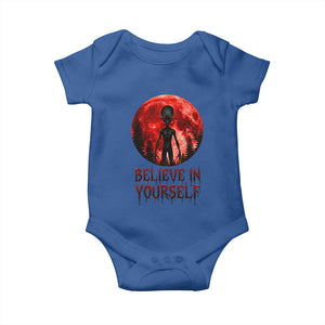 Creepy Alien Believe In Yourself Baby Onesie Funny Blood Moon Sci-Fi Horror Graphic TS02 Royal Blue Print Your Wear