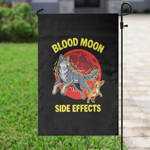 Funny Blood Moon Side Effects Wolf and Chihuahua Dog Humor Graphic Garden Flag TS02 Print Your Wear