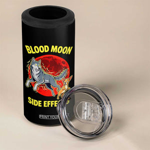 Funny Blood Moon Side Effects Wolf and Chihuahua Dog Humor Graphic 4 in 1 Can Cooler Tumbler TS02 Print Your Wear