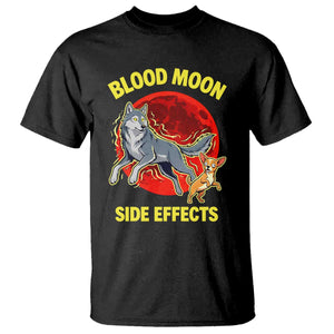 Funny Blood Moon Side Effects Wolf and Chihuahua Dog Humor Graphic T Shirt TS02 Black Print Your Wear