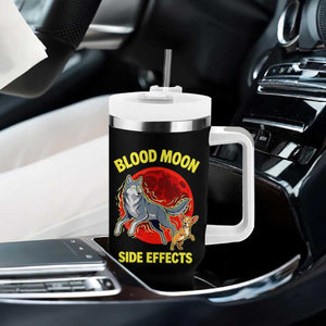 Funny Blood Moon Side Effects Wolf and Chihuahua Dog Humor Graphic Tumbler With Handle TS02 Print Your Wear