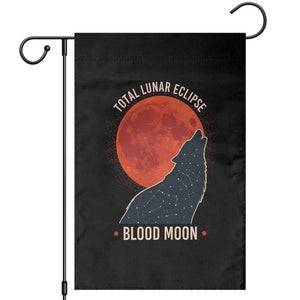 Total Lunar Eclipse March 3 2026 Garden Flag Constellation Wolf Souvenir Graphic TS02 Black Print Your Wear