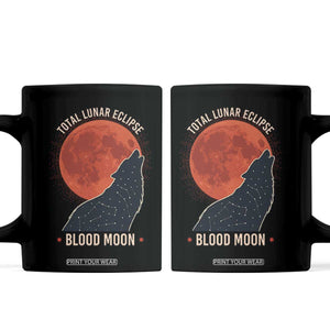 Total Lunar Eclipse March 3 2026 Coffee Mug Constellation Wolf Souvenir Graphic TS02 Black Print Your Wear