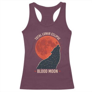 Total Lunar Eclipse March 3 2026 Racerback Tank Top Constellation Wolf Souvenir Graphic TS02 Maroon Print Your Wear