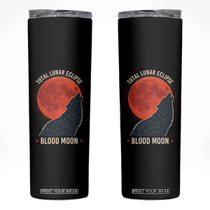 Total Lunar Eclipse March 3 2026 Skinny Tumbler Constellation Wolf Souvenir Graphic TS02 Black Print Your Wear