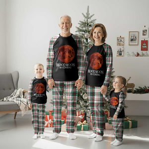 Blood Moon Is Coming Spooky Halloween Plaid Pajama Set Flying Bats Gothic Dark Horror Graphic TS02 Christmas Plaid Print Your Wear