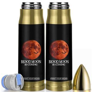 Blood Moon Is Coming Spooky Halloween Bullet Tumbler Flying Bats Gothic Dark Horror Graphic TS02 Black Print Your Wear