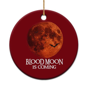 Blood Moon Is Coming Spooky Halloween Ceramic Ornament Flying Bats Gothic Dark Horror Graphic TS02 1pc Red Print Your Wear