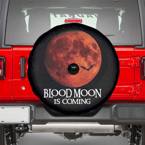Blood Moon Is Coming Spooky Halloween Spare Tire Cover Flying Bats Gothic Dark Horror Graphic TS02 Black Print Your Wear