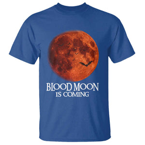 Blood Moon Is Coming Spooky Halloween T Shirt Flying Bats Gothic Dark Horror Graphic TS02 Royal Blue Print Your Wear