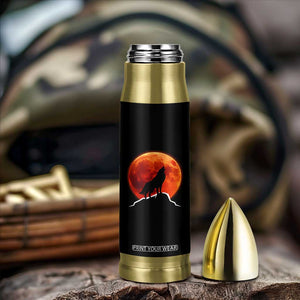 Howling Wolf Crimson Blood Moon Bullet Tumbler Mountain Wildlife Nature Graphic TS02 Print Your Wear