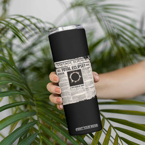 Retro Vintage Science Magazine Total Solar Eclipse 2024 Skinny Tumbler Historic Totality Astronomy Geek Memorabilia TS02 Print Your Wear