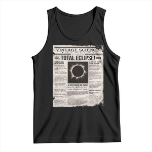 Retro Vintage Science Magazine Total Solar Eclipse 2024 Tank Top Historic Totality Astronomy Geek Memorabilia TS02 Black Print Your Wear