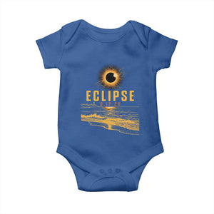 Total Solar Eclipse August 12 2026 Celestial Totality Baby Onesie Ocean Beach View Astronomy Souvenir TS02 Royal Blue Print Your Wear