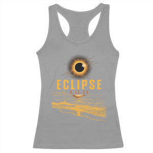 Total Solar Eclipse August 12 2026 Celestial Totality Racerback Tank Top Ocean Beach View Astronomy Souvenir TS02 Sport Gray Print Your Wear