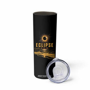 Total Solar Eclipse August 12 2026 Celestial Totality Skinny Tumbler Ocean Beach View Astronomy Souvenir TS02 Print Your Wear